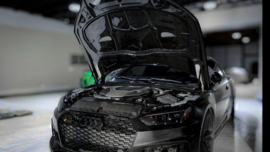 Audi RS5 S5 A5 B9 B9.5 2017 2018 2019 2020 2021 2022 2023 2024 with Aftermarket Parts - AE Style Hood Bonnet Carbon Fiber from ArmorExtend