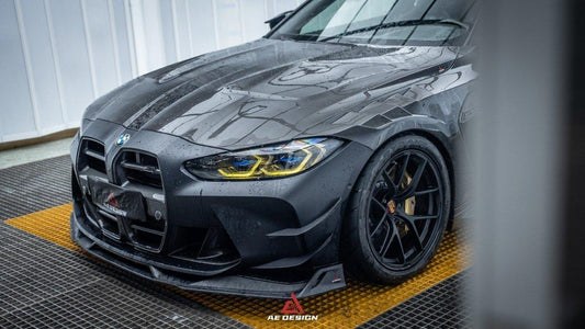 BMW M3 G80 G81 2021 2022 2023 2024 & M4 G82 G83 2021 2022 2023 2024 with Aftermarket Parts - AE Style Front Fenders Carbon Fiber from ArmorExtend