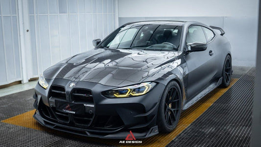 BMW M3 G80 G81 2021 2022 2023 2024 & M4 G82 G83 2021 2022 2023 2024 with Aftermarket Parts - AE Style Front Fenders Carbon Fiber from ArmorExtend