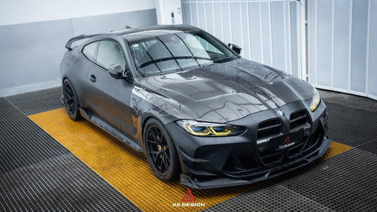 BMW M3 G80 G81 2021 2022 2023 2024 & M4 G82 G83 2021 2022 2023 2024 with Aftermarket Parts - AE Style Front Fenders Carbon Fiber from ArmorExtend