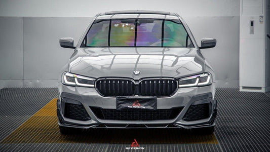 BMW 5 Series M550i 540i (With M-Package Bumper) G30 G31 LCI 2021 2022 2023 2024 with Aftermarket Parts - AE Style Front Canards Carbon Fiber from ArmorExtend