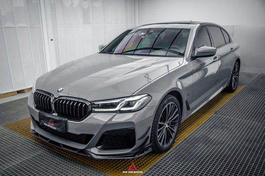 BMW 5 Series M550i 540i (With M-Package Bumper) G30 G31 LCI 2021 2022 2023 2024 with Aftermarket Parts - AE Style Front Canards Carbon Fiber from ArmorExtend