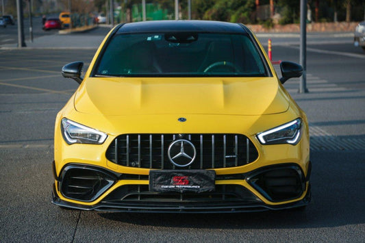 Mercedes Benz CLA45S C118 2020 2021 2022 2023 2024 with Aftermarket Parts - AE Style Front Canards Carbon Fiber from ArmorExtend
