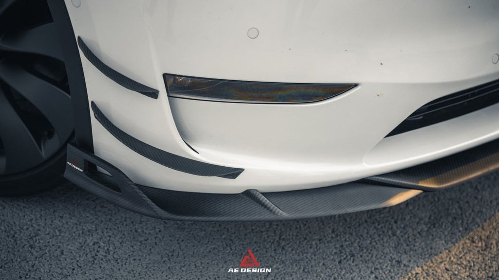 Armorextend AE Design Carbon Fiber Front Bumper Canards for Tesla Model Y - Performance SpeedShop