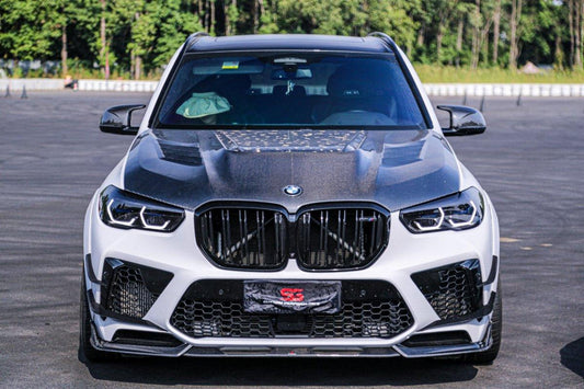 BMW X5M X5MC F95 Pre-LCI 2020 2021 2022 2023 with Aftermarket Parts - AE Style Front Canards Carbon Fiber from ArmorExtend