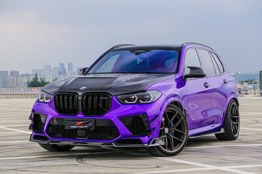 BMW X5M X5MC F95 Pre-LCI 2020 2021 2022 2023 with Aftermarket Parts - AE Style Front Canards Carbon Fiber from ArmorExtend