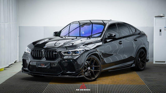 BMW X6M X6MC F96 Pre- LCI 2020 2021 2022 2023 with Aftermarket Parts - AE Style Front Canards Carbon Fiber from ArmorExtend