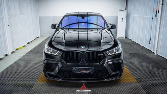 BMW X6M X6MC F96 Pre- LCI 2020 2021 2022 2023 with Aftermarket Parts - AE Style Front Canards Carbon Fiber from ArmorExtend