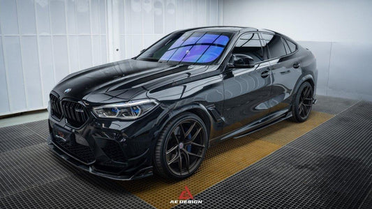 BMW X6M X6MC F96 Pre- LCI 2020 2021 2022 2023 with Aftermarket Parts - AE Style Front Canards Carbon Fiber from ArmorExtend