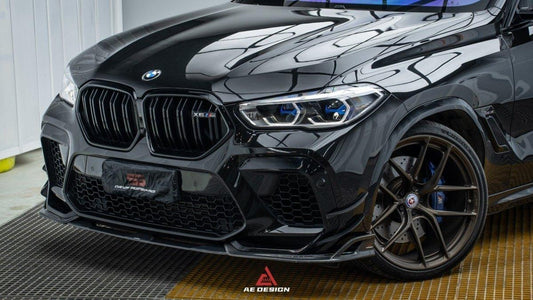 BMW X6M X6MC F96 Pre- LCI 2020 2021 2022 2023 with Aftermarket Parts - AE Style Front Canards Carbon Fiber from ArmorExtend