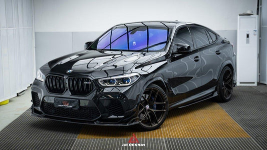 BMW X6M X6MC F96 Pre- LCI 2020 2021 2022 2023 with Aftermarket Parts - AE Style Front Canards Carbon Fiber from ArmorExtend