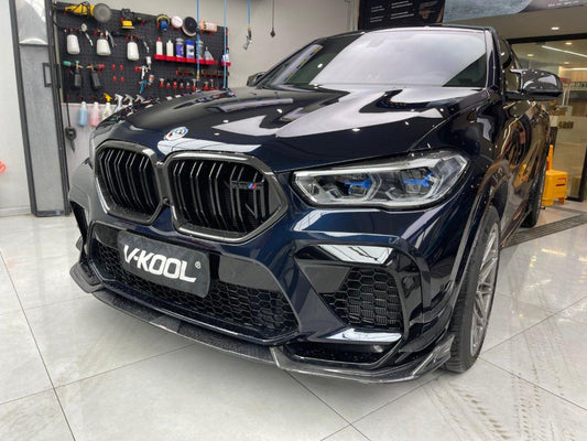 BMW X6M X6MC F96 Pre- LCI 2020 2021 2022 2023 with Aftermarket Parts - AE Style Front Canards Carbon Fiber from ArmorExtend