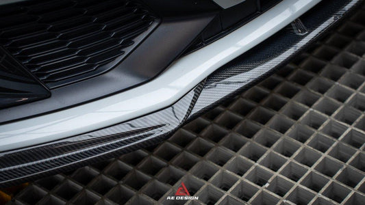 Audi S7 A7 (with s-line bumper) C8 2019 2020 2021 2022 2023 2024 with Aftermarket Parts - AE Style Front Lip Carbon Fiber from ArmorExtend