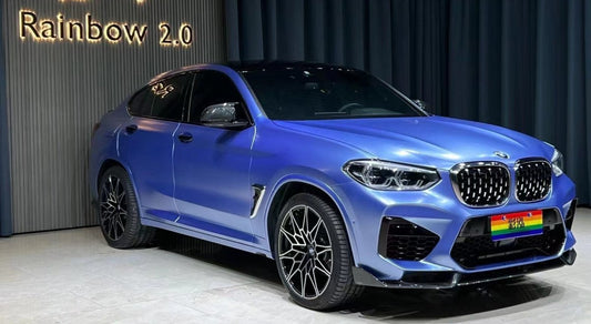 BMW X3M X3MC F97 Pre-LCI 2019 2020 2021 & X4M X4MC F98 Pre-LCI 2019 2020 2021 with Aftermarket Parts - AE Front Lip Carbon Fiber from ArmorExtend