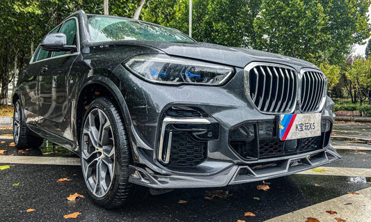 BMW X5 G05 M50i & X/S Drive 40i (With M-Package) Pre-LCI 2019 2020 2021 2022 with Aftermarket Parts - AE Style Front Lip Carbon Fiber from ArmorExtend