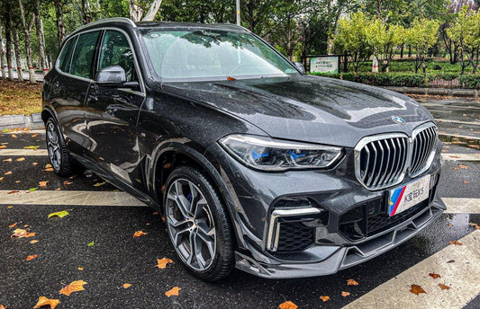 BMW X5 G05 M50i & X/S Drive 40i (With M-Package) Pre-LCI 2019 2020 2021 2022 with Aftermarket Parts - AE Style Front Lip Carbon Fiber from ArmorExtend