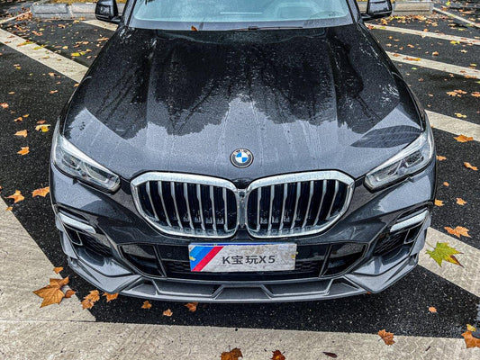 BMW X5 G05 M50i & X/S Drive 40i (With M-Package) Pre-LCI 2019 2020 2021 2022 with Aftermarket Parts - AE Style Front Lip Carbon Fiber from ArmorExtend