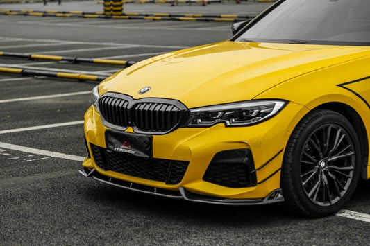 BMW 3 Series 330i M340i G20 Pre-LCI 2019 2020 2021 2022 with Aftermarket Parts - AE Style Front Lip Carbon Fiber from ArmorExtend