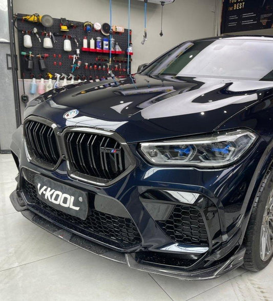 BMW X6M X6MC F96 Pre-LCI 2020 2021 2022 2023 with Aftermarket Parts - AE Style Front Lip Carbon Fiber from ArmorExtend