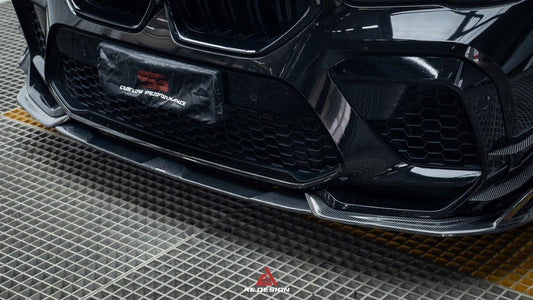 BMW X6M X6MC F96 Pre-LCI 2020 2021 2022 2023 with Aftermarket Parts - AE Style Front Lip Carbon Fiber from ArmorExtend