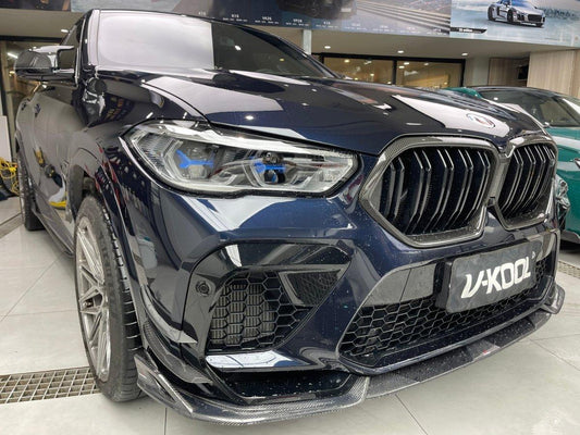 BMW X6M X6MC F96 Pre-LCI 2020 2021 2022 2023 with Aftermarket Parts - AE Style Front Lip Carbon Fiber from ArmorExtend