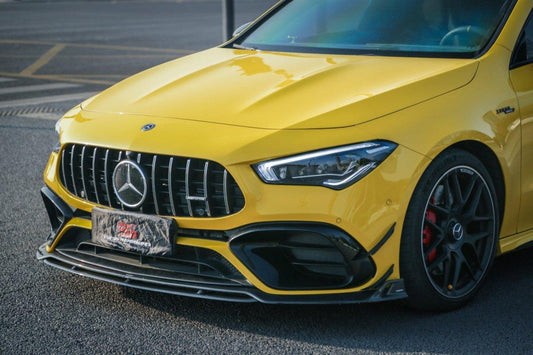 Mercedes Benz CLA45 CLA45S C118 2022 2023 2024 with Aftermarket Parts - AE Front Lip Carbon Fiber from ArmorExtend 