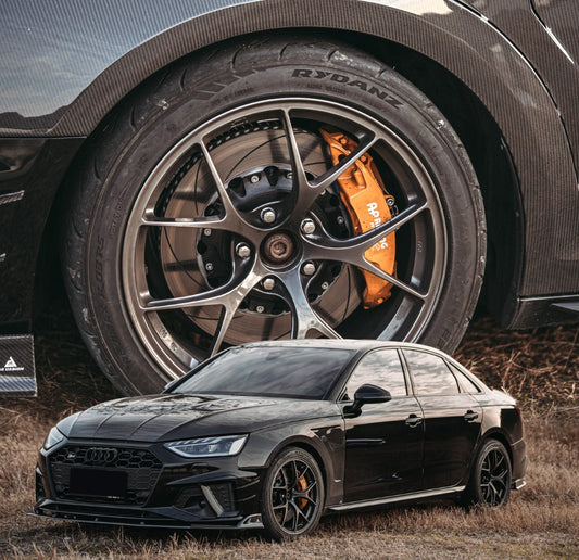 Audi RS4 B9 B9.5 2018-ON & S4 / A4 / A4 Allroad / A4 Avant B9 B9.5 2017 2018 2019 2020 2021 2022 2023 2024 with Aftermarket Parts - AE Style Hood Bonnet Carbon Fiber from ArmorExtend