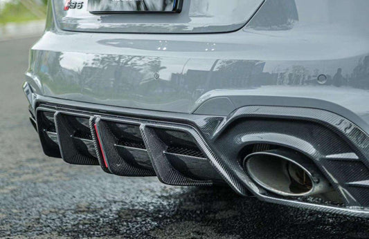 Your Audi RS5 B9.5 2020 2021 2022 2023 2024 with Aftermarket Parts - AE Style Rear Diffuser Carbon Fiber from ArmorExtend