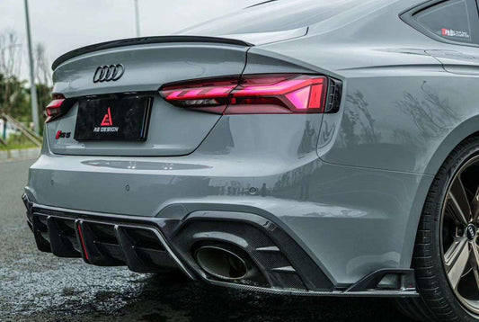 Your Audi RS5 B9.5 2020 2021 2022 2023 2024 with Aftermarket Parts - AE Style Rear Diffuser Carbon Fiber from ArmorExtend