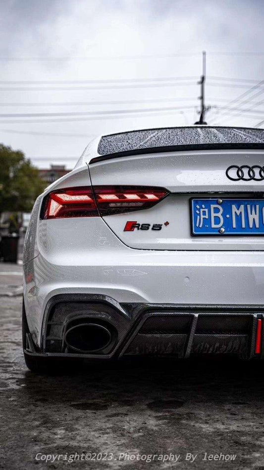 Your Audi RS5 B9.5 2020 2021 2022 2023 2024 with Aftermarket Parts - AE Style Rear Diffuser Carbon Fiber from ArmorExtend