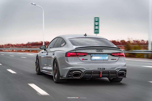 Your Audi RS5 B9.5 2020 2021 2022 2023 2024 with Aftermarket Parts - AE Style Rear Diffuser Carbon Fiber from ArmorExtend