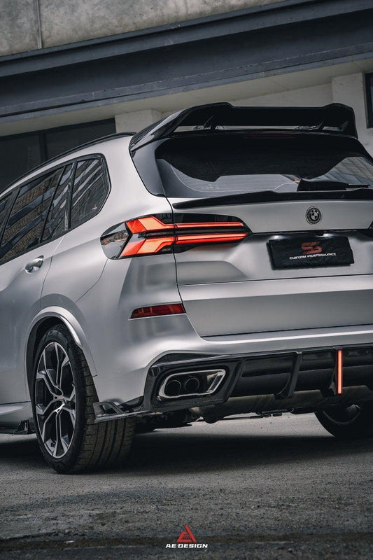 BMW X5 G05 M50i X/S Drive 40i (with M-Package) (Fits Both Pre-LCI & LCI) 2019 2020 2021 2022 2023 2024 with Aftermarket Parts - AE Style Rear Diffuser Carbon Fiber from ArmorExtend