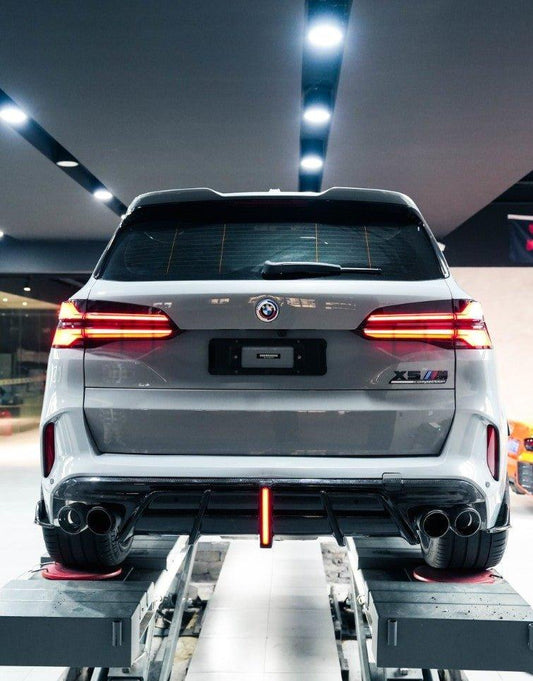 BMW X5M X5MC F95 & X6M X6MC F96 (Fits Both Pre-LCI & LCI) 2020 2021 2022 2023 2024 With Aftermarket Parts - AE V2 Style Rear Diffuser & Canards Carbon Fiber from ArmorExtend