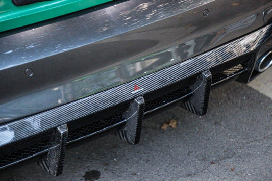 Your Audi S4 / A4 (With S-line Bumper) B9.5 2020 2021 2022 2023 2024 with Aftermarket Parts - AE Style Rear Diffuser Carbon Fiber from ArmorExtend