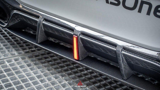 Mercedes Benz A-Class A45/A35/A250/A220 W177 2019 2020 2021 2022 2023 2024 with Aftermarket Parts - AE Style Rear Diffuser Carbon Fiber from ArmorExtend