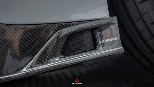 Mercedes Benz A-Class A45/A35/A250/A220 W177 2019 2020 2021 2022 2023 2024 with Aftermarket Parts - AE Style Rear Diffuser Carbon Fiber from ArmorExtend