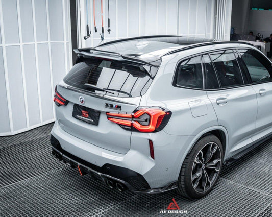 BMW X3M X3MC F97 (Fits Both Pre-LCI & LCI) 2019 2020 2021 2022 2023 2024 with Aftermarket Parts - AE V2 Style Rear Diffuser Carbon Fiber from ArmorExtend