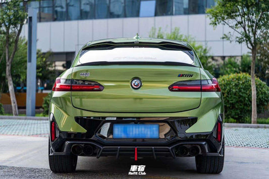 BMW X4M X4MC F98 (Fits Both Pre-LCI & LCI) 2019 2020 2021 2022 2023 2024 with Aftermarket Parts - AE V2 Style Rear Diffuser Carbon Fiber from ArmorExtend