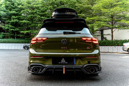 Volkswagen GTI & R-line MK8 2020 2021 2022 2023 2024 with Aftermarket Parts - AE Style Rear Roof Spoiler Carbon Fiber from ArmorExtend