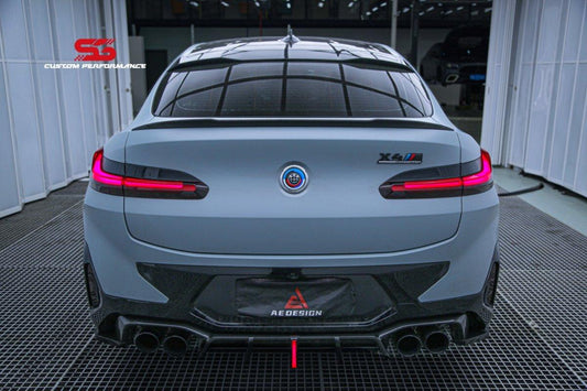 BMW X4 G02 & X4M X4MC F98 (Fits Both Pre-LCI & LCI) 2019 2020 2021 2022 2023 2024 with Aftermarket Parts - AE Style Rear Spoiler Carbon Fiber from ArmorExtend