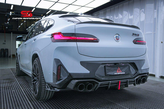 BMW X4 G02 & X4M X4MC F98 (Fits Both Pre-LCI & LCI) 2019 2020 2021 2022 2023 2024 with Aftermarket Parts - AE Style Rear Spoiler Carbon Fiber from ArmorExtend