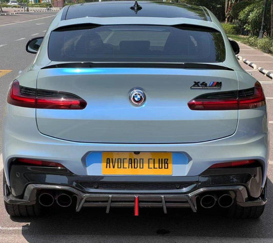 BMW X4 G02 & X4M X4MC F98 (Fits Both Pre-LCI & LCI) 2019 2020 2021 2022 2023 2024 with Aftermarket Parts - AE Style Rear Spoiler Carbon Fiber from ArmorExtend