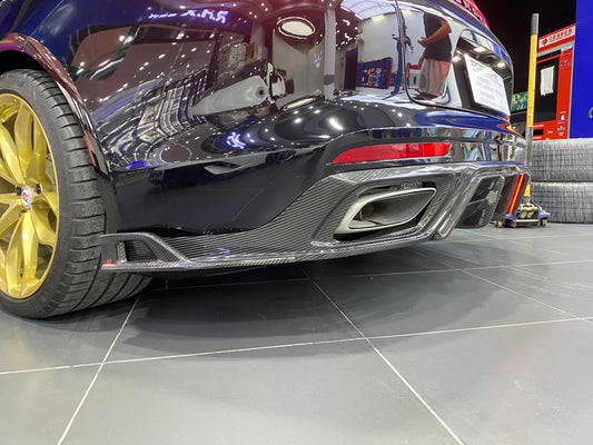 Porsche Panamera 971.1 971.2 2017 2018 2019 2020 2021 2022 2023 2024 with Aftermarket Parts - AE Rear Diffuser Carbon Fiber from ArmorExtend