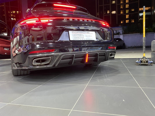 Porsche Panamera 971.1 971.2 2017 2018 2019 2020 2021 2022 2023 2024 with Aftermarket Parts - AE Rear Diffuser Carbon Fiber from ArmorExtend