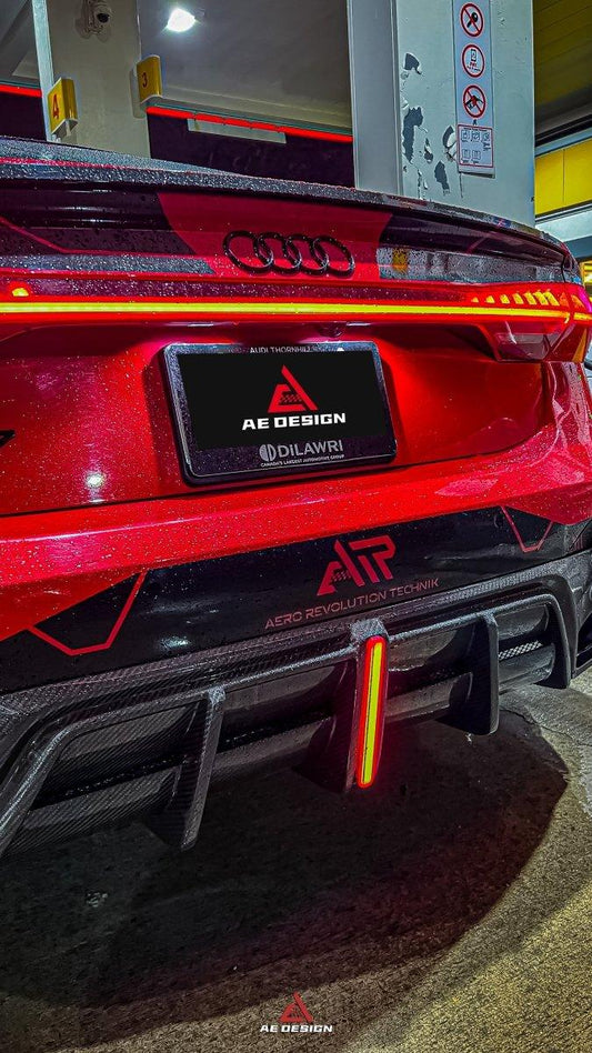 Audi RS6 C8 2020 2021 2022 2023 2024 & RS7 C8 2020 2021 2022 2023 2024 with Aftermarket Parts - AE Rear Diffuser & Canards Carbon Fiber from ArmorExtend