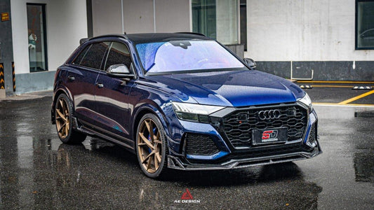 Audi RSQ8 2021 2022 2023 2024 with Aftermarket Parts - AE Style  Front Canards Carbon Fiber from ArmorExtend