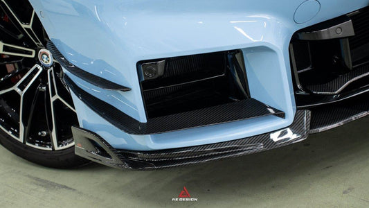 BMW M2 & M2C G87 2023-ON with Aftermarket Parts - AE Style Front Canards Carbon Fiber from ArmorExtend