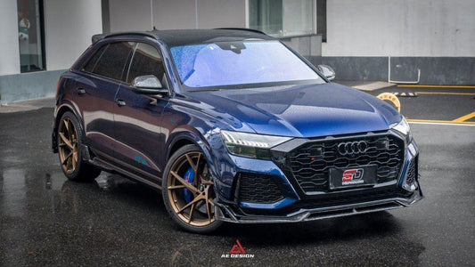 Audi RSQ8 2021 2022 2023 2024 with Aftermarket Parts - AE Front Lip Carbon Fiber from ArmorExtend