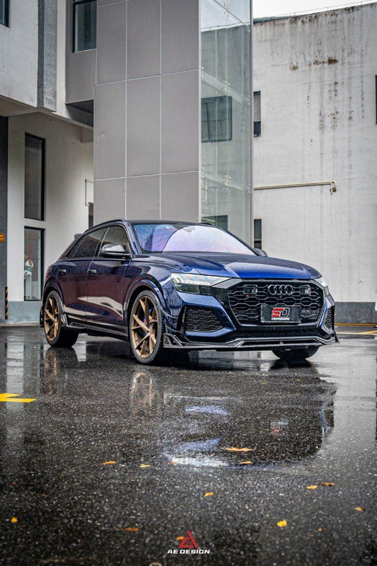 Audi RSQ8 2021 2022 2023 2024 with Aftermarket Parts - AE Front Lip Carbon Fiber from ArmorExtend