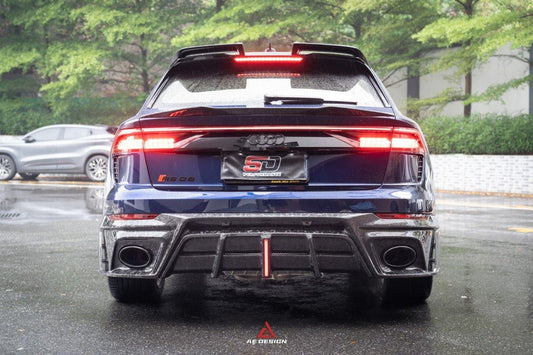 Audi RSQ8 2021 2022 2023 2024 SQ8 Q8 (requires you to upgrade the exhaust tips to RSQ8 version) 2020 2021 2022 2023 2024 with Aftermarket Parts - AE Rear Diffuser Carbon Fiber from ArmorExtend